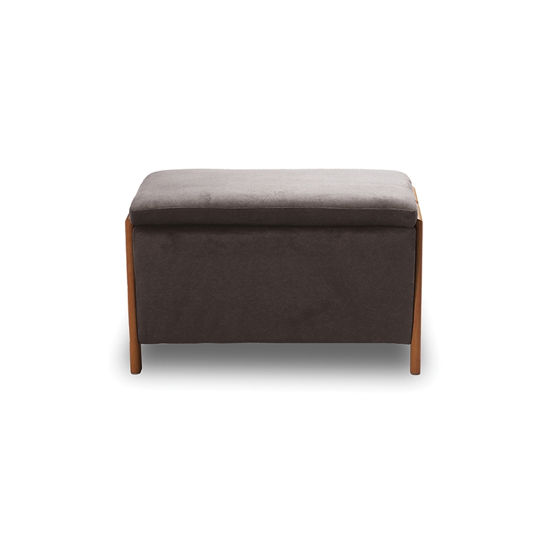 ΣΚΑΜΠΟ ART MAISON BLAKEY VELVET BROWN ΜΕ ΑΠΟΘ. ΧΩΡΟ 75X42X44εκ.-75X42X44εκ.