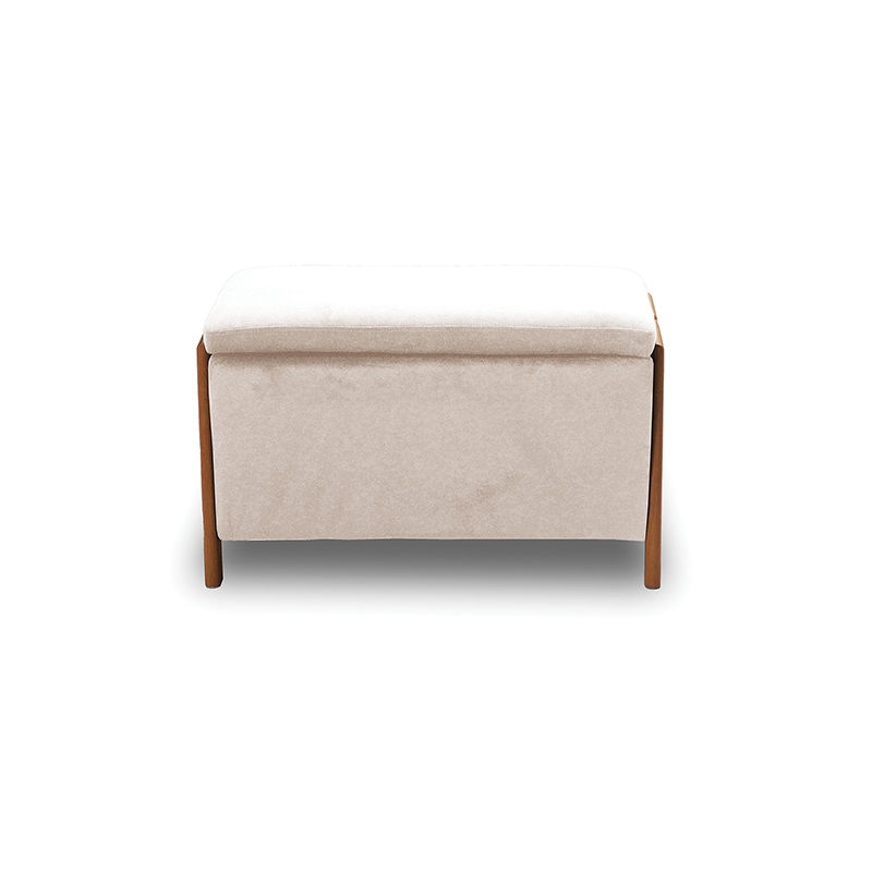 ΣΚΑΜΠΟ ART MAISON BLAKEY VELVET BEIGE ΜΕ ΑΠΟΘ. ΧΩΡΟ 75X42X44εκ.-75X42X44εκ.