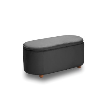 ΣΚΑΜΠΟ ART MAISON BJORN VELVET GREY ΜΕ ΑΠΟΘ. ΧΩΡΟ 99Χ45X45εκ.-99Χ45X45εκ.