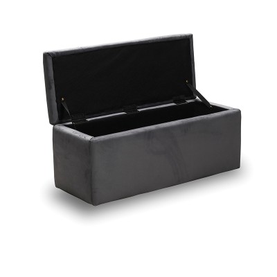 ΣΚΑΜΠΟ ART MAISON BIRDY VELVET GREY ΜΕ ΑΠΟΘ. ΧΩΡΟ 101X41X42εκ.-101X41X42εκ.