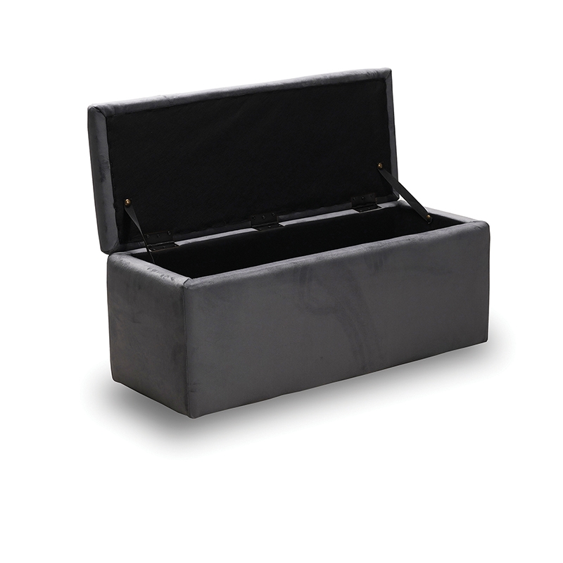 ΣΚΑΜΠΟ ART MAISON BIRDY VELVET GREY ΜΕ ΑΠΟΘ. ΧΩΡΟ 101X41X42εκ.-101X41X42εκ.