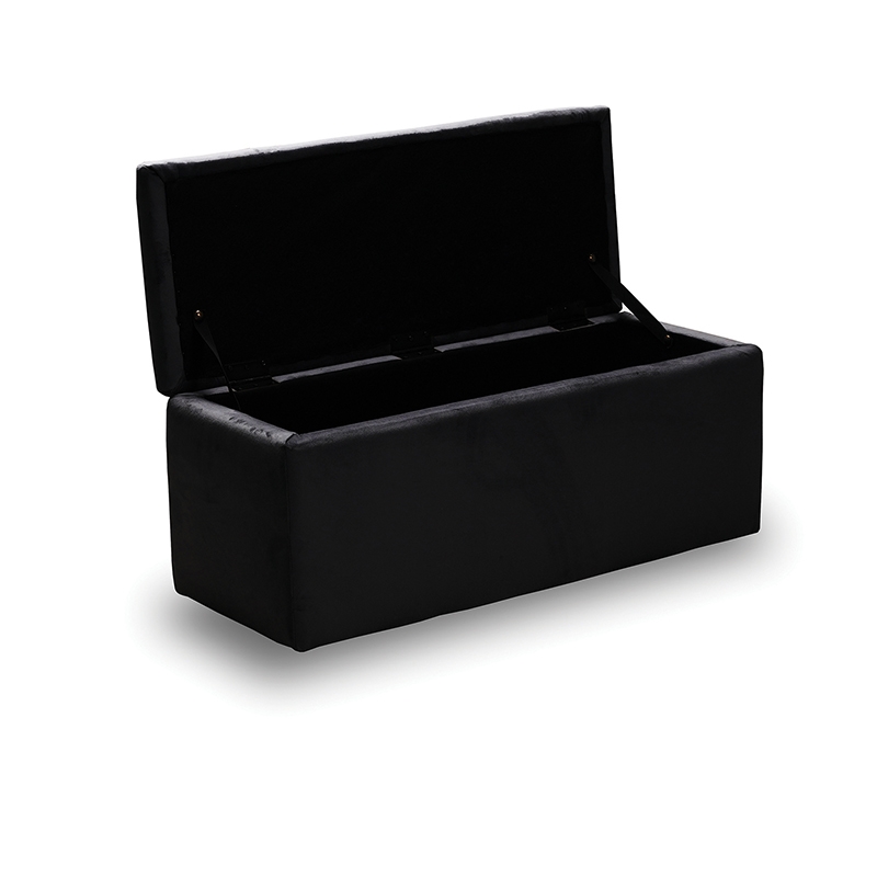 ΣΚΑΜΠΟ ART MAISON BIRDY VELVET BLACK ΜΕ ΑΠΟΘ. ΧΩΡΟ 101X41X42εκ.-101X41X42εκ.