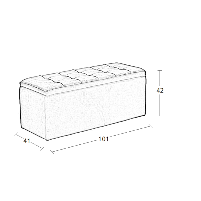 ΣΚΑΜΠΟ ART MAISON BIRDY VELVET BROWN ΜΕ ΑΠΟΘ. ΧΩΡΟ 101X41X42εκ.-101X41X42εκ.