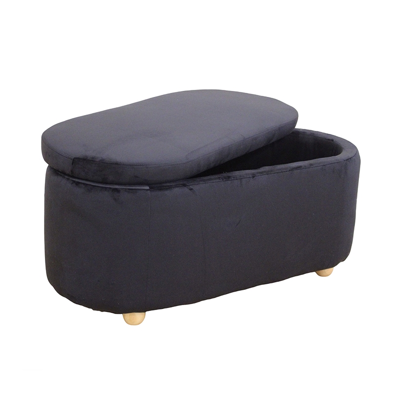 ΣΚΑΜΠΟ ART MAISON BINGO VELVET BLACK ΜΕ ΑΠΟΘ. ΧΩΡΟ 99Χ45X45εκ.-99Χ45X45εκ.