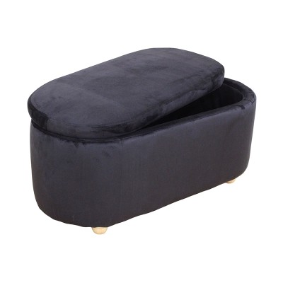 ΣΚΑΜΠΟ ART MAISON BINGO VELVET BLACK ΜΕ ΑΠΟΘ. ΧΩΡΟ 99Χ45X45εκ.-99Χ45X45εκ.