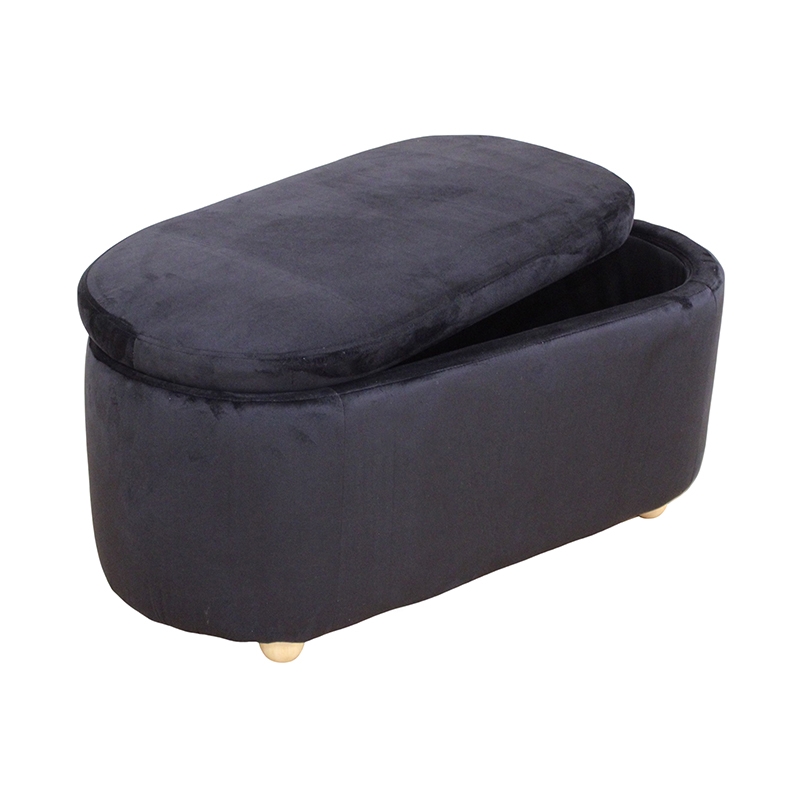 ΣΚΑΜΠΟ ART MAISON BINGO VELVET BLACK ΜΕ ΑΠΟΘ. ΧΩΡΟ 99Χ45X45εκ.-99Χ45X45εκ.