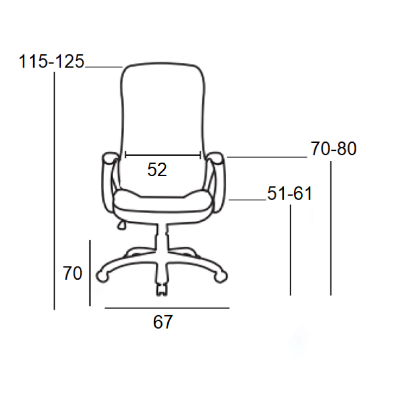 ΜΑΥΡΟ PVC ΠΟΛΥΘΡΟΝΑ ART MAISON SKITTY ΓΡΑΦΕΙΟΥ-67Χ70Χ51-115/61-125εκ.