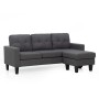 ΥΦΑΣΜΑ ΓΩΝΙΑ ART MAISON BIMINE DARK GREY 185Χ126X84εκ.-185Χ126X84εκ.
