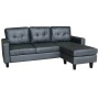 Γωνιακός Καναπές Art Maison Denmark - Black PU (185Χ126Χ85εκ.)