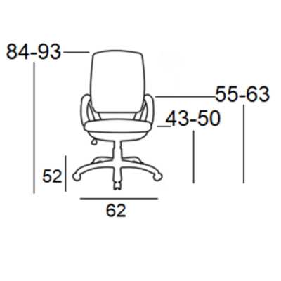 Καρέκλα Γραφείου Art Maison Slagelse - Blue Black (59Χ50Χ44-86/52-94εκ.)