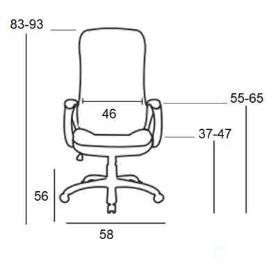 ΠΟΛΥΘΡΟΝΑ ΓΡΑΦΕΙΟΥ ART MAISON BEPO ΜΑΥΡΟ PVC -58Χ56Χ37-83/47-93εκ.