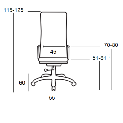 ΠΟΛΥΘΡΟΝΑ ΓΡΑΦΕΙΟΥ ART MAISON BATCEE ΜΑΥΡΟ PU ΠΟΛΥΘΡΟΝΑ ΓΡΑΦΕΙΟΥ-55X60X51-115/61-125εκ.