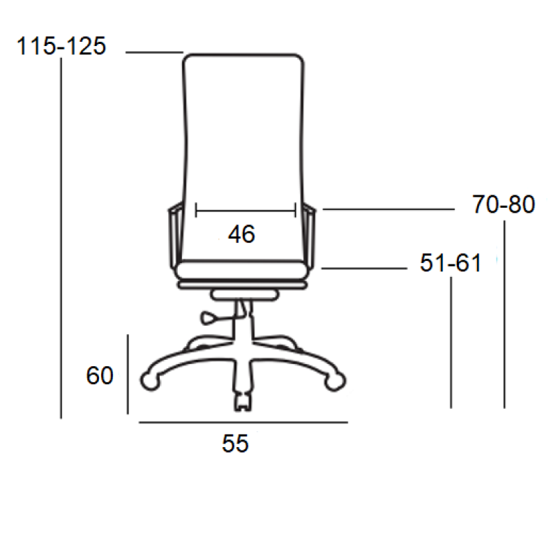 ΠΟΛΥΘΡΟΝΑ ΓΡΑΦΕΙΟΥ ART MAISON BATCEE ΜΑΥΡΟ PU ΠΟΛΥΘΡΟΝΑ ΓΡΑΦΕΙΟΥ-55X60X51-115/61-125εκ.