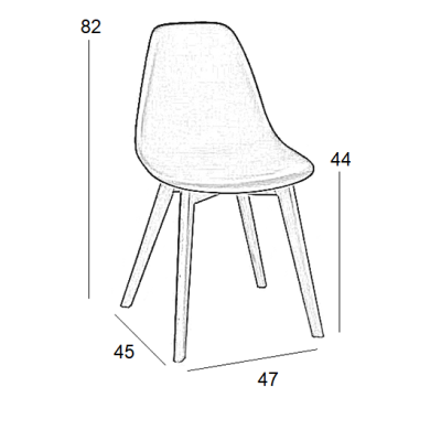 ΚΑΡΕΚΛΑ ART MAISON CHIMCHAR  PATCHWORK -47X45X44-82εκ.