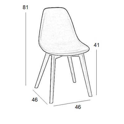 Καρέκλα 4 Τεμαχίων Art Maison Kalundborg - White Natural (46x53x81εκ)