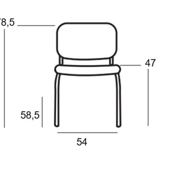 Καρέκλα επισκέπτη Art Maison Sunol - Bordeaux (53x57x46/78.5εκ.)