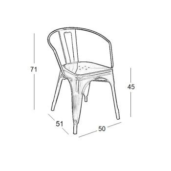 Καρέκλα Art Maison Olstykke - Black (50X53X71cm)