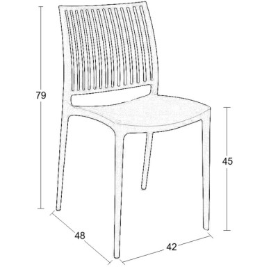 BLACK ΚΑΡΕΚΛΑ ART MAISON SAMUROT ΠΟΛ/ΝΙΟΥ-38Χ48Χ79εκ.