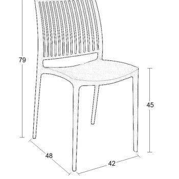 WHITE ΚΑΡΕΚΛΑ ART MAISON SAMUROT ΠΟΛ/ΝΙΟΥ-38Χ48Χ79εκ.