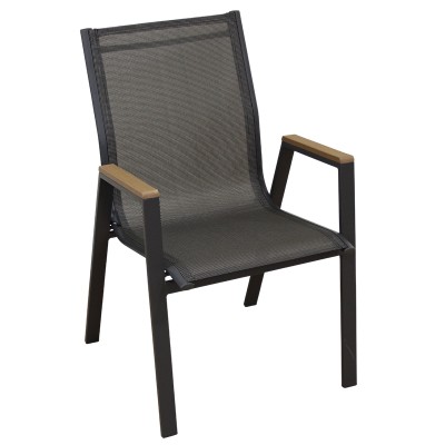 SET ΤΡΑΠΕΖΑΡΙΑΣ ART MAISON KIEV 5ΤΜΧ ΑΝΘΡΑΚΙ 140Χ80εκ.-ΚΑΡ. 56Χ64Χ90 / ΤΡΑΠ. 140X80X71εκ.