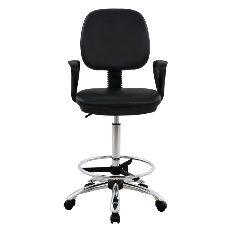 ΚΑΡΕΚΛΑ ΓΡΑΦΕΙΟΥ ART MAISON FLYGON ΥΠΕΡΥΨΩΜΕΝΗ-ΠΕΡΙΜΕΤΡΙΚΟ ΥΠΟΠΟΔΙΟ-ΜΑΥΡΗ 56,5x60x136Yεκ