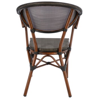 ΠΟΛΥΘΡΟΝΑ ΑΛΟΥΜΙΝΙΟΥ ART MAISON ELECTRO BAMBOO LOOK ΚΑΦΕ ΜΕ TEXTLINE 60,5x59x81 cm