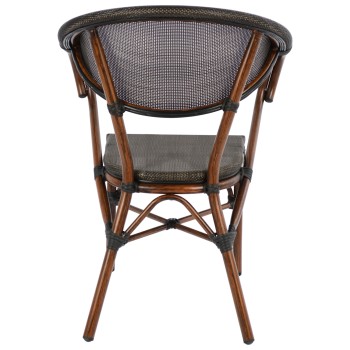 ΠΟΛΥΘΡΟΝΑ ΑΛΟΥΜΙΝΙΟΥ ART MAISON ELECTRO BAMBOO LOOK ΚΑΦΕ ΜΕ TEXTLINE 60,5x59x81 cm