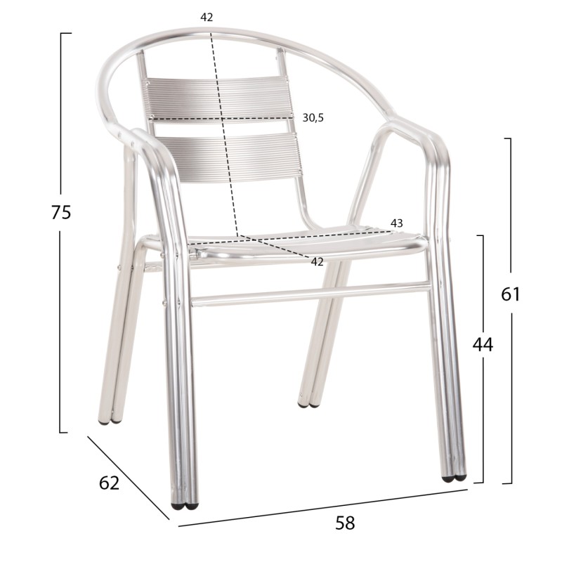 ΠΟΛΥΘΡΟΝΑ ART MAISON GUARDIAN ΑΛΟΥΜΙΝΙΟΥ ΔΙΠΛΟΣ ΣΚΕΛΕΤΟΣ ΜΕ ΦΕΤΕΣ 56x60x75Υ εκ.