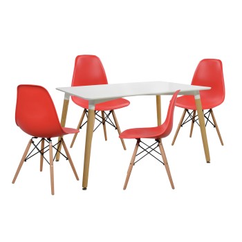 ΣΕΤ ΤΡΑΠΕΖΑΡΙΑ ART MAISON GUERNIKA ΤΡΑΠΕΖΙ MINIMAL 120x80x73 cm-ΚΟΚΚΙΝΟ