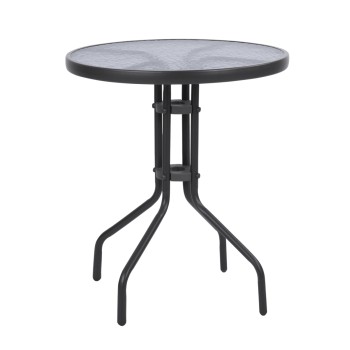 ΤΡΑΠΕΖΙ ART MAISON LETHAL Φ60x68Υεκ. ΓΚΡΙ ΜΕΤΑΛΛΙΚΟ ΜΕ ΓΥΑΛΙΝΗ ΕΠΙΦΑΝΕΙΑ 