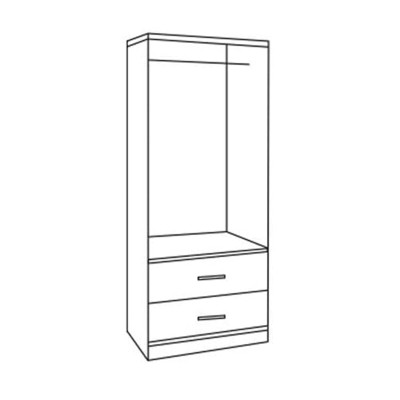 Δίφυλλη Ντουλάπα Art Maison Houston - Zebrano (80x42x181εκ.)