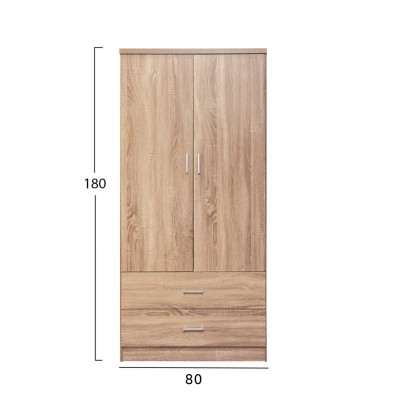 Δίφυλλη Ντουλάπα Art Maison Houston - Natural (80x42x181εκ.) Δίφυλλη Ντουλάπα Art Maison Houston - Natural (80x42x181εκ.)