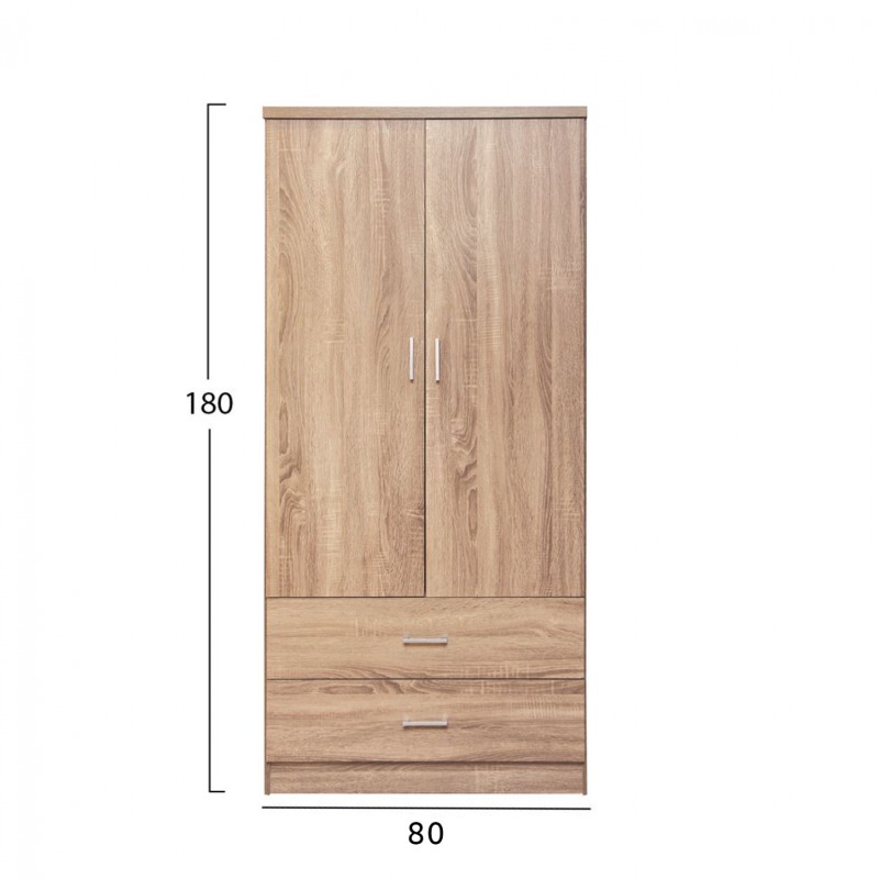 Δίφυλλη Ντουλάπα Art Maison Houston - Natural (80x42x181εκ.) Δίφυλλη Ντουλάπα Art Maison Houston - Natural (80x42x181εκ.)