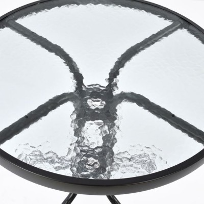 ΣΕΤ ΤΡΑΠΕΖΑΡΙΑΣ ART MAISON LEPER ΜΕΤΑΛΛΙΚΟ 3ΤΜΧ ΜΕ 2 ΚΑΡΕΚΛΕΣ & ΤΡΑΠΕΖΙ Φ60 ΓΚΡΙ