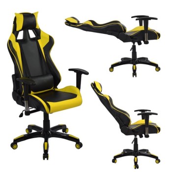 Καρέκλα Gaming Art Maison Baraboo - Black Yellow (67x70x134εκ.)
