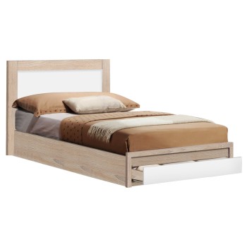 Κρεβάτι με 1 Συρτάρι Art Maison Stuttgart - White Natural (Για Στρώμα 90x190εκ.)﻿