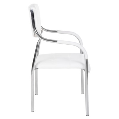 ΚΑΡΕΚΛΑ Επισκέπτη Art Maison Temple - White PU (54x52x87εκ.)