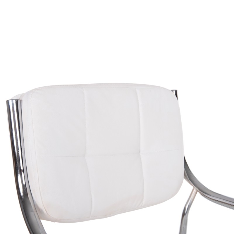 ΚΑΡΕΚΛΑ Επισκέπτη Art Maison Temple - White PU (54x52x87εκ.)