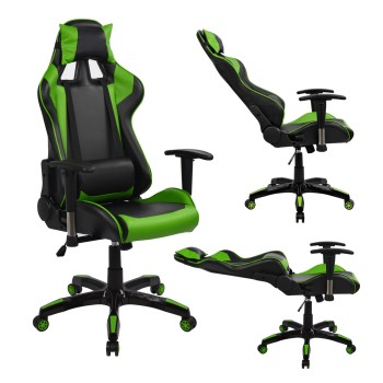 Καρέκλα Gaming Art Maison Baraboo - Black Green PU (67x70x134εκ.) 
