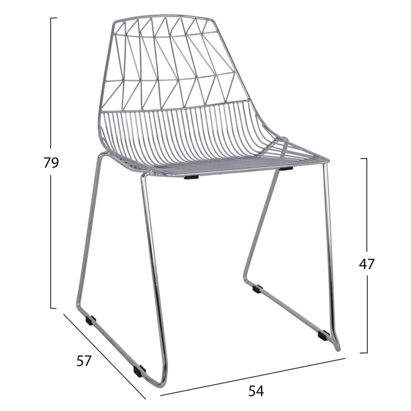 ΚΑΡΕΚΛΑ ART MAISON FULTON - SILVER (54x57x79cm)