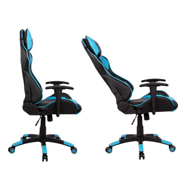 Καρέκλα Gaming Art Maison Baraboo - Black L.Blue PU (66,5x70x122-129cm)