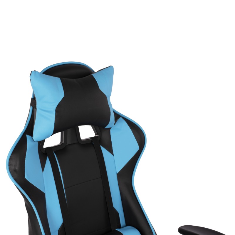 Καρέκλα Gaming Art Maison Baraboo - Black L.Blue PU (66,5x70x122-129cm)
