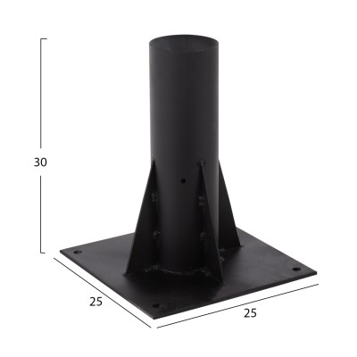 ΜΑΥΡΗ ΒΑΣΗ ΟΜΠΡΕΛΑΣ Art Maison Otis ΨΑΘΙΝΗΣ ΤΕΤΡΑΓΩΝΗ 25x25x30Υ εκ. ΒΑΡΈΩΣ ΤΥΠΟΥ