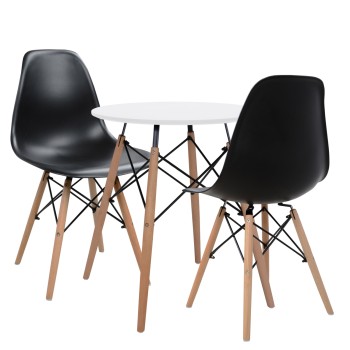 ΣΕΤ 3ΤΜΧ ART MAISON LASKEY ΤΡΑΠΕΖΙ Φ60 & ΚΑΡΕΚΛΕΣ