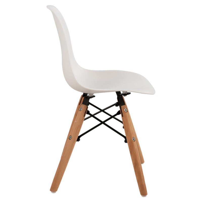 ΚΑΡΕΚΛΑ ART MAISON MINOZEBRA ΞΥΛΙΝΑ ΠΟΔΙΑ Κ ΚΑΘΙΣΜΑ PP ΛΕΥΚΟ 30,5Χ33Χ59 ΕΚ