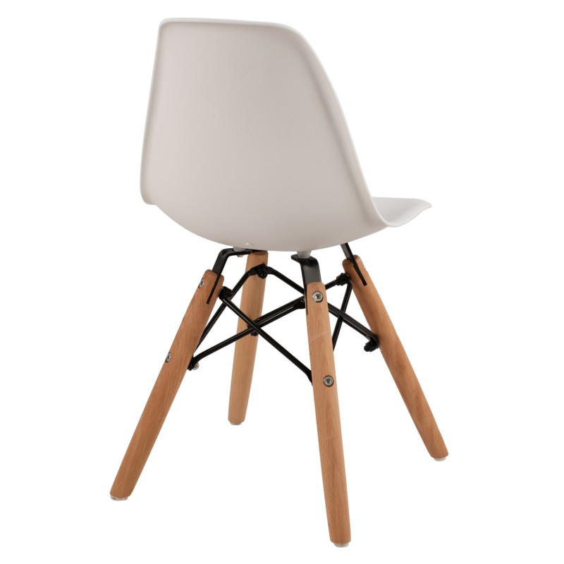 ΚΑΡΕΚΛΑ ART MAISON MINOZEBRA ΞΥΛΙΝΑ ΠΟΔΙΑ Κ ΚΑΘΙΣΜΑ PP ΛΕΥΚΟ 30,5Χ33Χ59 ΕΚ