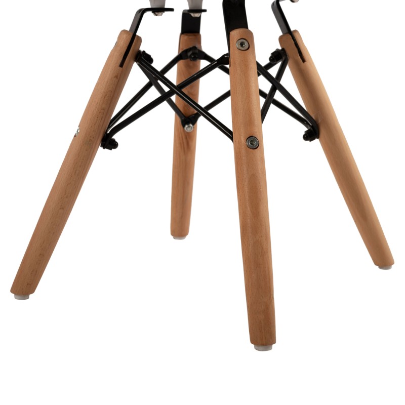 ΚΑΡΕΚΛΑ ART MAISON MINOZEBRA ΞΥΛΙΝΑ ΠΟΔΙΑ Κ ΚΑΘΙΣΜΑ PP ΛΕΥΚΟ 30,5Χ33Χ59 ΕΚ