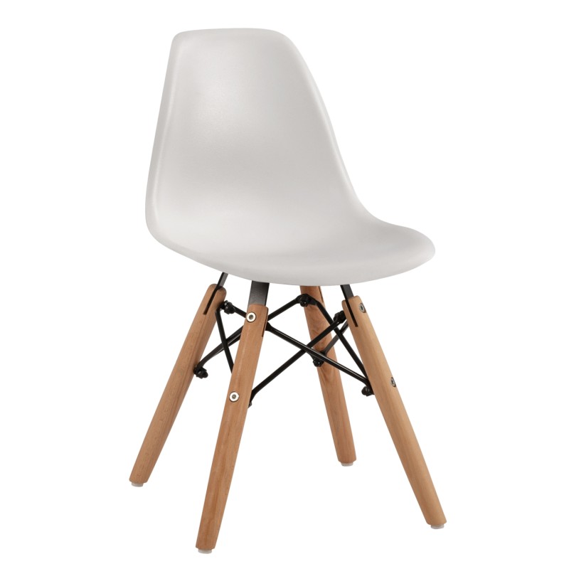 ΚΑΡΕΚΛΑ ART MAISON MINOZEBRA ΞΥΛΙΝΑ ΠΟΔΙΑ Κ ΚΑΘΙΣΜΑ PP ΛΕΥΚΟ 30,5Χ33Χ59 ΕΚ