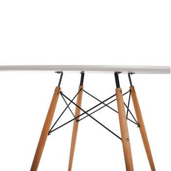 ΤΡΑΠΕΖΙ ART MAISON SYNNYVALE - WHITE NATURAL (Φ120Χ75εκ.)