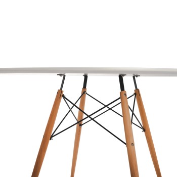 ΤΡΑΠΕΖΙ ART MAISON SYNNYVALE - WHITE NATURAL (Φ120Χ75εκ.)